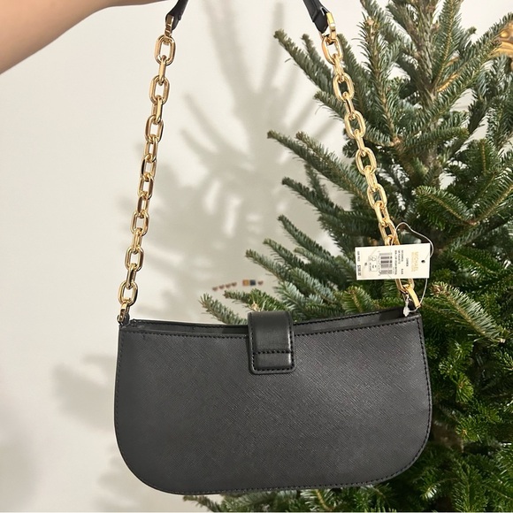 Michael Kors Black Gold Chain Shoulder Bag - Picture 2 of 7